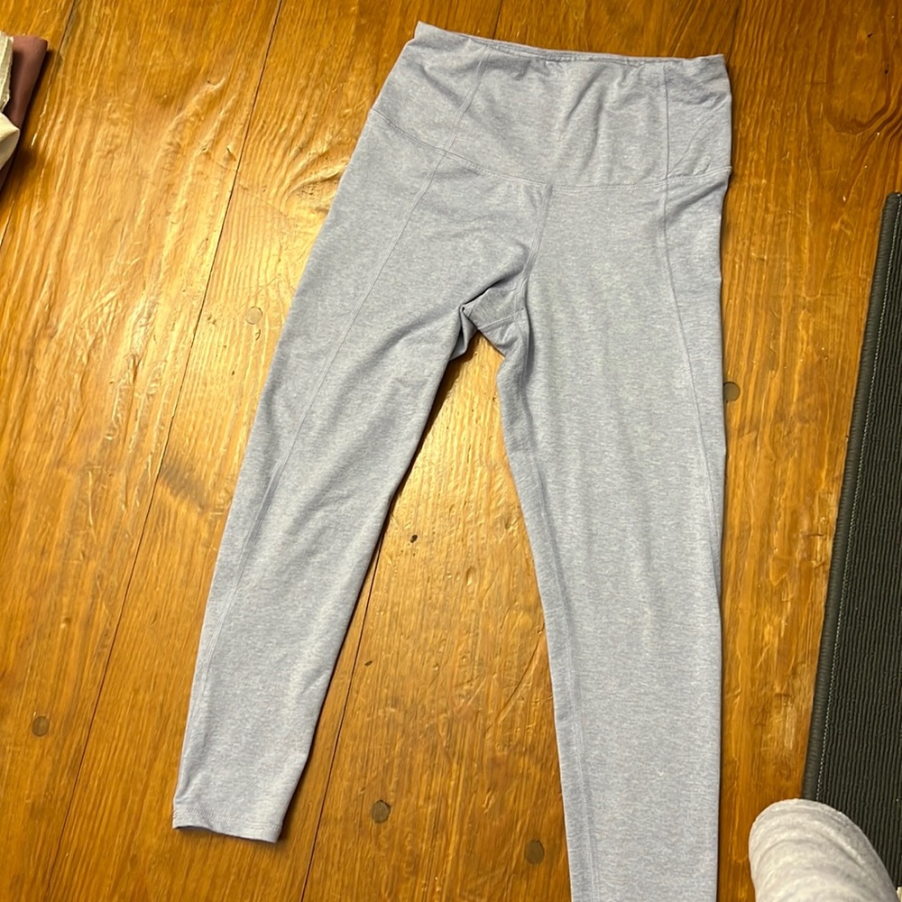 Purple Cropped Champion Leggings